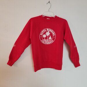Vintage 1990's - Santa Barbara California - Women's Medium - Red Sweatshirt